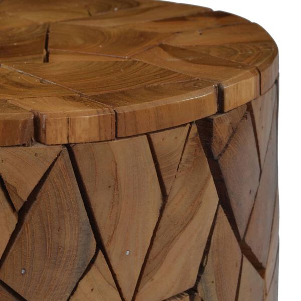vidaXL Mosaik Hocker Braun Massivholz Teak