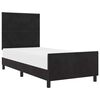 vidaXL Boxspringbett mit Kopfteil Schwarz 90 x 200 cm Samt