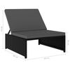vidaXL Outdoor-Lehnst&uuml;hle 2 Stk. mit Tisch Schwarz Poly-Rattan