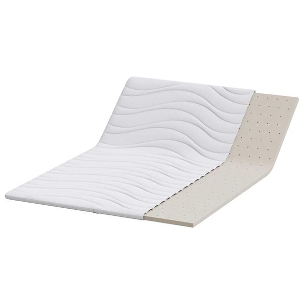 vidaXL Matratzenauflage Wei&szlig; 140 x 190 cm Strickstoff