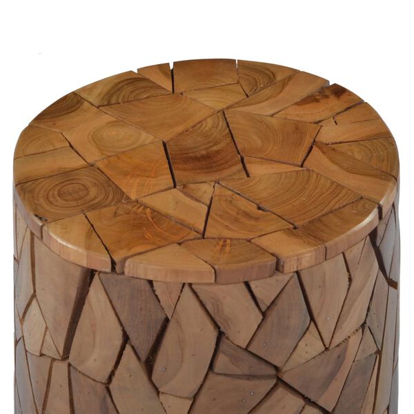 vidaXL Mosaik Hocker Braun Massivholz Teak