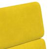 vidaXL Esszimmerst&uuml;hle mit Rollen 2 pcs Gelb 58 x 65 x 98 cm Samt