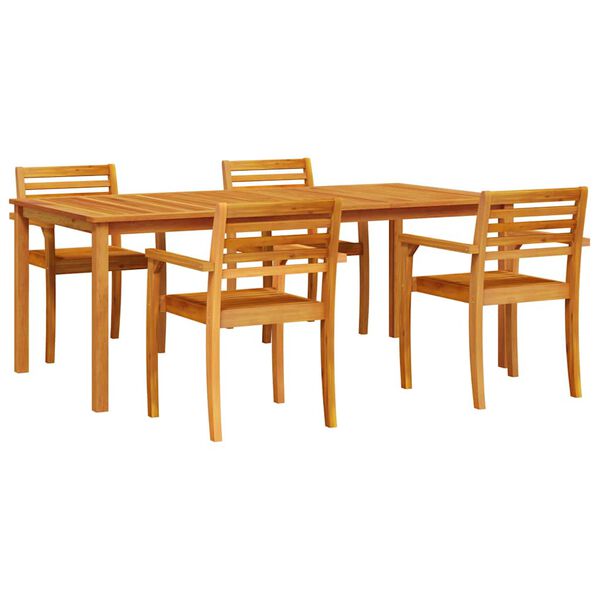 vidaXL Garten Essgruppe 7 pcs Braun Massivholz Akazie
