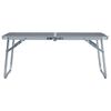 vidaXL Klappbarer Campingtisch Grau Aluminium 60 x 40 cm