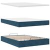 vidaXL Ottoman-Bett mit Matratzen Dunkelblau 140x200 cm Samt