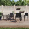 vidaXL Gartenst&uuml;hle 4 Stk. Schwarz 54x62,5x89 cm Poly Rattan