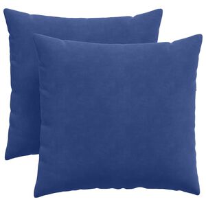 vidaXL Sofakissen 2 St&uuml;ck Polizeiblau 45 x 45 cm Cordstoff