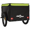 vidaXL Fahrradanh&auml;nger Schwarz und Gr&uuml;n 45 kg Eisen