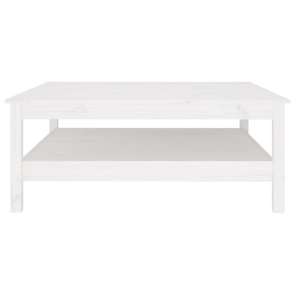 vidaXL Couchtisch Wei&szlig; 100x100x40 cm Massivholz Kiefer