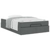 vidaXL Bettgestell mit Matratze mit Matratze 2 pcs Dunkelgrau Stoff