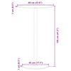vidaXL Gartentisch Rund Schwarz &Oslash;60x105 cm Stahl