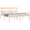 vidaXL Seniorenbett mit Kopfteil 200x200 cm Massivholz
