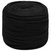 vidaXL Arbeitsseil Schwarz 6 mm 100 m Polyester