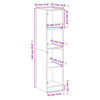 vidaXL Highboard mit Glast&uuml;ren Braun Eichen-Optik 35x37x142 cm