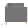 vidaXL Tagesbett mit Matratze USB Hellgrau Stoff 90x200 cm