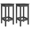 vidaXL 3-tlg. Bar-Set Grau Massivholz Kiefer