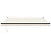 vidaXL Markise Einziehbar Creme 4x3 m Stoff und Aluminium