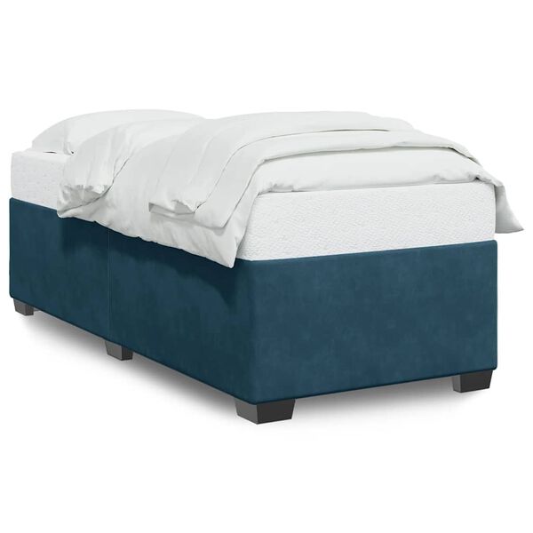 vidaXL Bettgestell Blau 90x190 cm Samt
