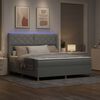 vidaXL Boxspringbett mit Matratze Hellgrau 180 x 200 cm Stoff