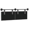 vidaXL H&auml;ngevorderseite Wandmontiert Dunkelgrau 150 x 55 x 7 cm Samt