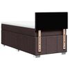 vidaXL Boxspringbett mit Matratze Dunkelbraun 90x200 cm Stoff