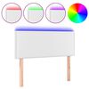 vidaXL LED Kopfteil Wei&szlig; 90x5x78/88 cm Kunstleder