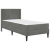 vidaXL Bettrahmen mit Matratze Dunkelgrau 80 x 200 cm Samt