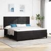 vidaXL LED Boxspringbett mit Matratze Schwarz 200 x 200 cm Stoff