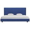 vidaXL Bettgestell ohne Matratze Blau Stoff 150x200 cm