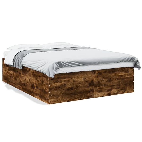 vidaXL Bettgestell R&auml;uchereiche 160x200 cm Holzwerkstoff