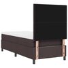 vidaXL Boxspringbett mit Matratze Dunkelbraun 90 x 190 cm Stoff