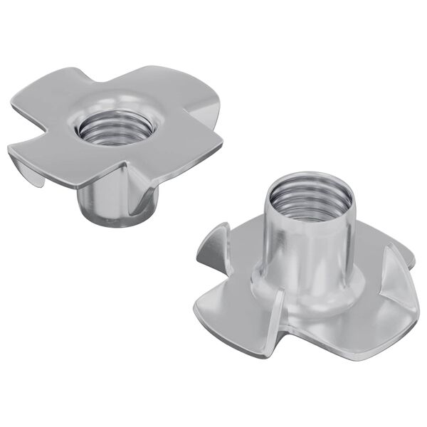 vidaXL Stift-T-Nuss 2 pcs Silber M6 mm Stahl