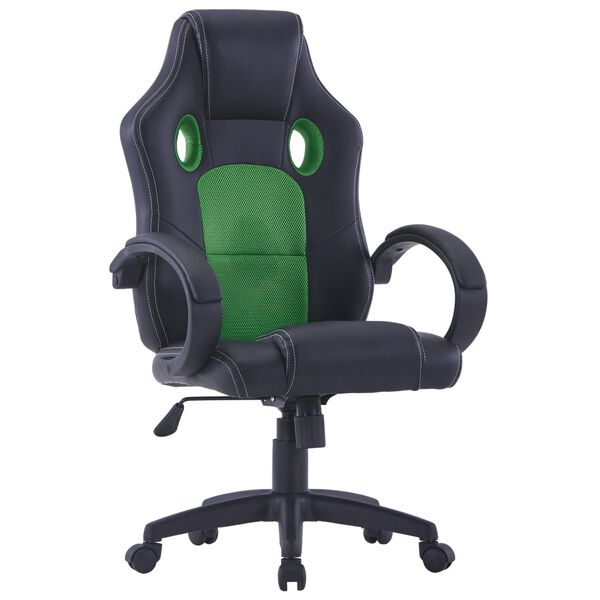 vidaXL Gaming-Stuhl Gr&uuml;n Kunstleder