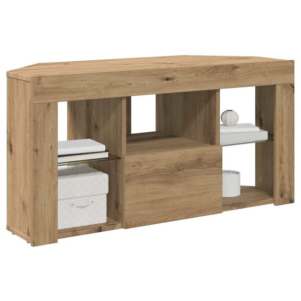 vidaXL Eck-LED-TV-Schrank Artisan-Eiche 108 x 40 x 50 cm Holzwerkstoff