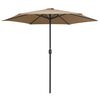 vidaXL Sonnenschirm mit Aluminium-Mast 270x246 cm Taupe
