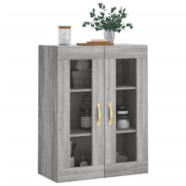vidaXL Wandschrank Grau Sonoma 69,5x34x90 cm