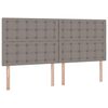 vidaXL Bett mit Stauraum und LED mit LED Taupe 200 x 200 cm Polyester