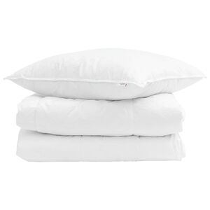 vidaXL Sommerdecke mit Kissen 2 pcs Wei&szlig; Daunenfeder