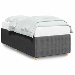 vidaXL Bettgestell ohne Matratze Dunkelgrau Einzelbett Stoff