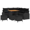vidaXL Garten-Sofa-Set 8 stk. 7-Sitzanzahl Schwarz