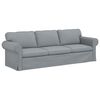 vidaXL Sofa 2 pcs Hellgrau