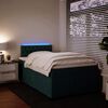 vidaXL Boxspringbett mit Matratze Dunkelgr&uuml;n 120x200 cm Samt
