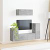 vidaXL TV-Schrankset 4 pcs Beton Grau Holzwerkstoff