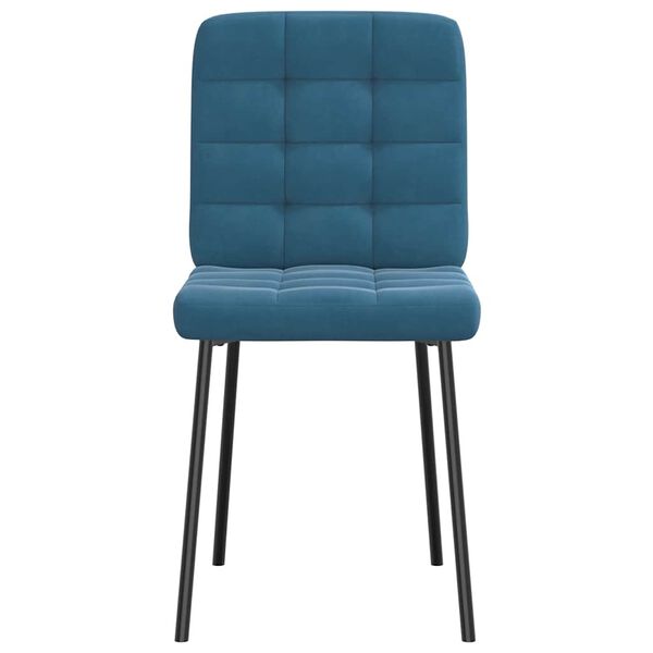 vidaXL Esszimmerst&uuml;hle 6 Stk. Blau Samt