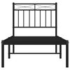 vidaXL Bettgestell mit Kopfteil Metall Schwarz 80x200 cm