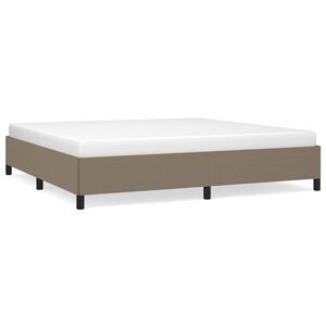 vidaXL Bettgestell ohne Matratze Taupe 200x200 cm Stoff