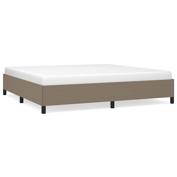 vidaXL Bettgestell ohne Matratze Taupe 200x200 cm Stoff