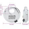 vidaXL Diskusschl&ouml;sser mit Schl&uuml;sseln 12 pcs Silber 7 x 2,3 x 7 cm