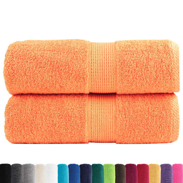 vidaXL Premium Waschhandt&uuml;cher SOLUND 2 St&uuml;ck Orange 30x30 cm 600 g/m&sup2;