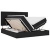 vidaXL LED-Speicherbett mit Matratze Schwarz 180 x 200 cm Stoff